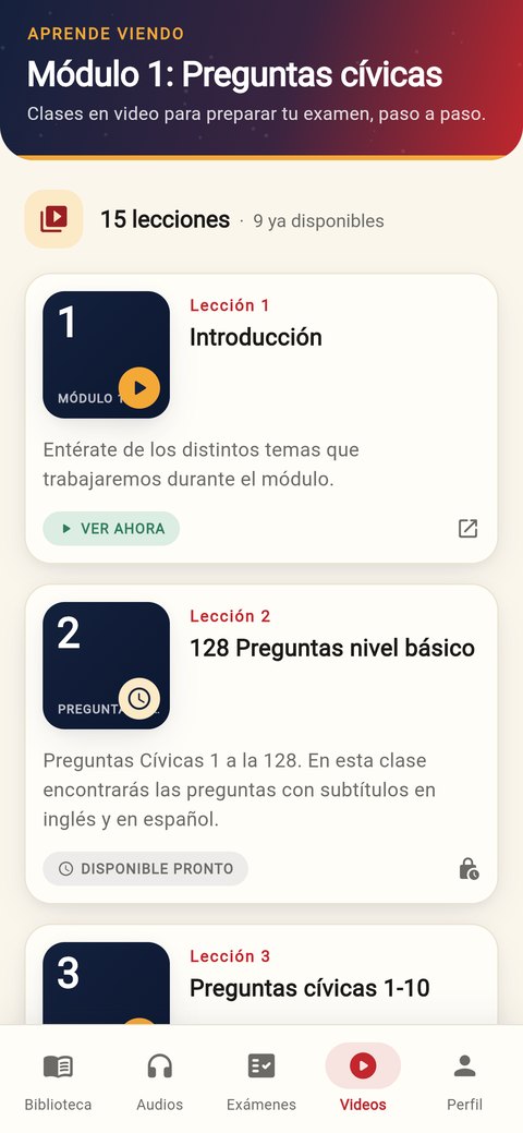 Pantalla de clases en video con subtítulos en inglés y español